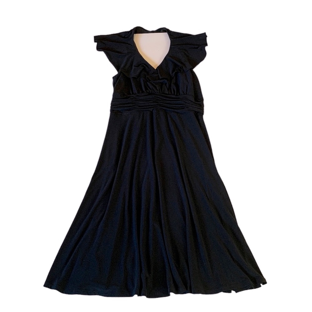 Sold*** closet closing Faux Wrap Ruched Halter Neck Black Dress